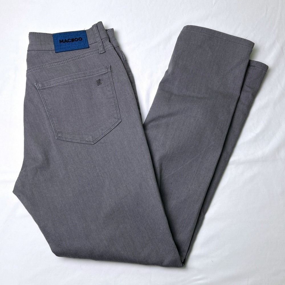 Maceoo Mens Jeans Leader Grey Slim Straight 5-Pocket Pants Size 31x30 Casual